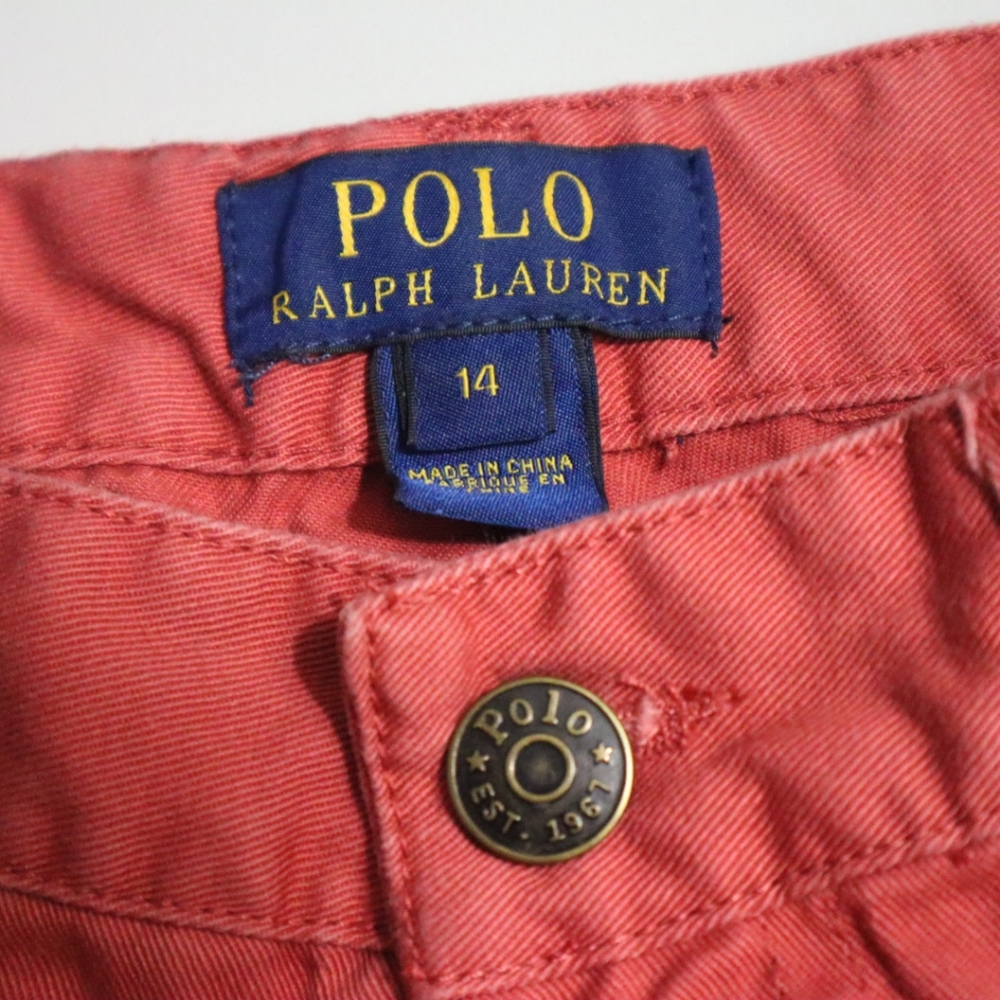 Polo Ralph Lauren Faded Red Unisex Pants Size 14 Authentic